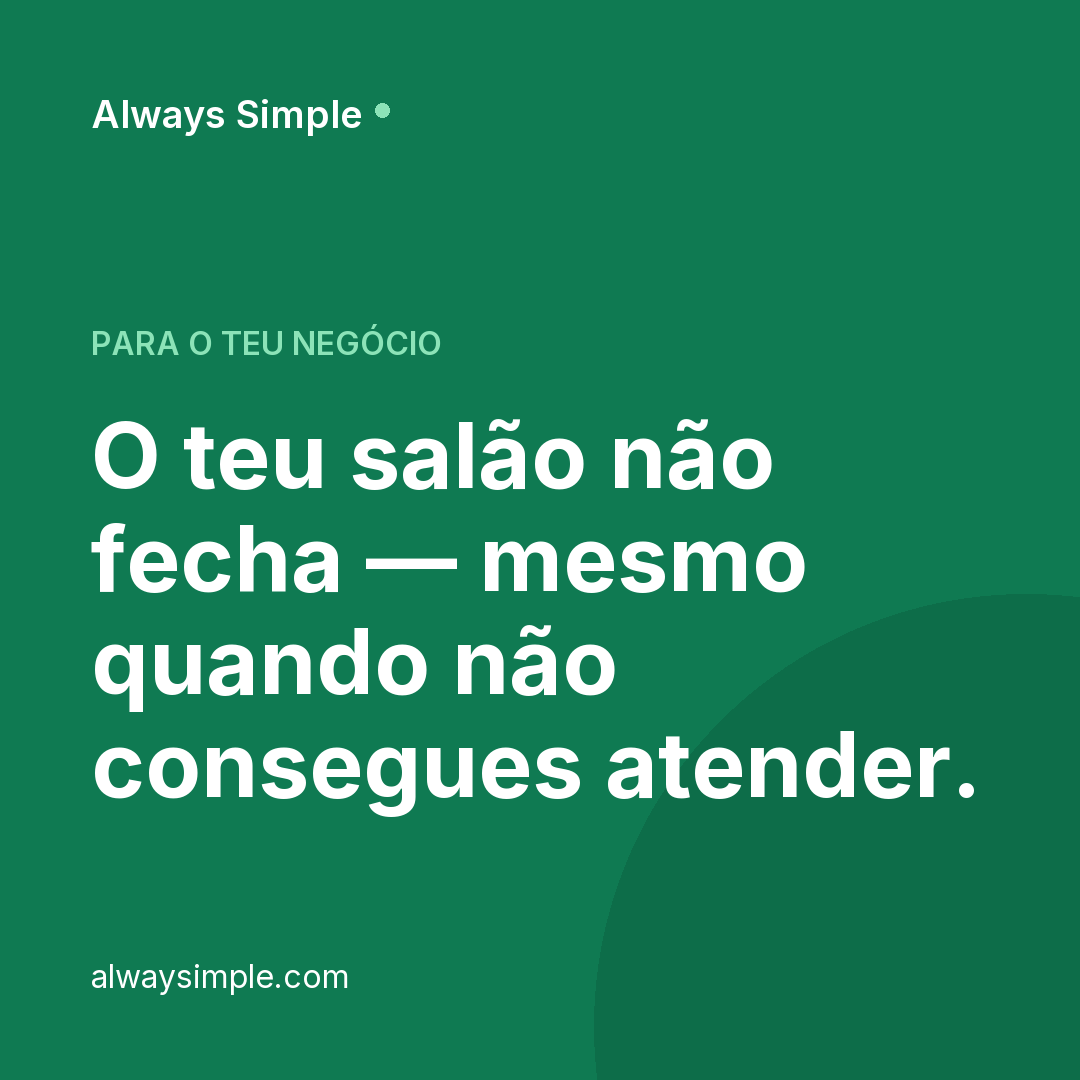 Sábado de manhã, agenda cheia, três clientes à espera e o telefone não para de t